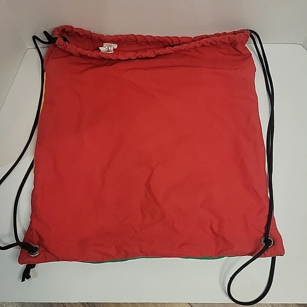 Jamaica Rasta Drawstring Bag Knapsack‎ Running Man Canvas Rastafarian Rastafari